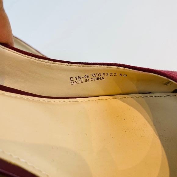 Cole Haan Alanna II Burgundy Suede Chunky Pumps - Picture 4 of 8